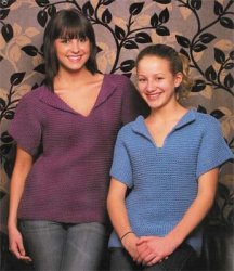 Rät- och dubbelstickad kortärmad jumper